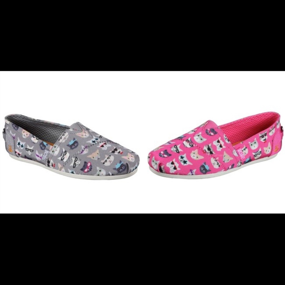 BOB Slip On Shoes- Cat Patterned